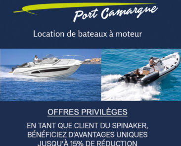 Offres privilèges : location de bateaux à moteur avec le Spinaker