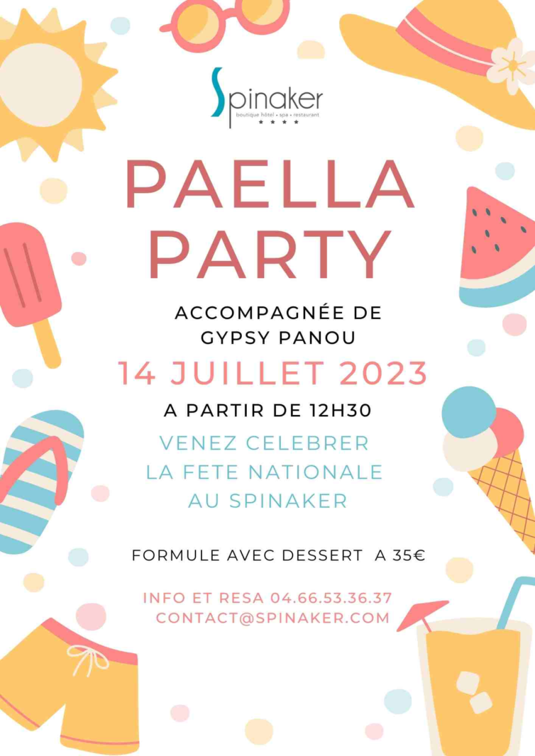 Paella Party le 14 juillet au Spinaker